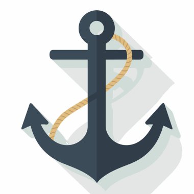 Etrafına bir halat sarılmış koyu renk bir çapa, açık bir arkaplanda tasvir edilir. Çapa, sanat ve tasarımda deniz teması, istikrar ve denizcilik unsurlarını temsil etmektedir..