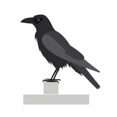 Siyah bir kuş basit bir kaidede duruyor, parlak ve modern bir estetik sergiliyor. Kuş belirgin bir gagaya ve ayrıntılı tüylere sahip olup, görsel cazibesini artırıyor..