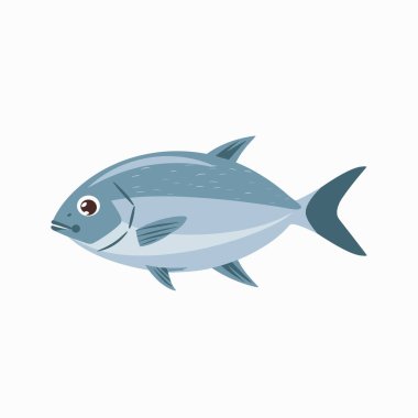 Ayrıntılı bir resimde zarifçe yüzen bir balık görülüyor. Balık canlı renklerle ve dostça özelliklerle tasvir edilir, basit bir su altyapısı ile çevrili, neşeli bir atmosfer yaratır..