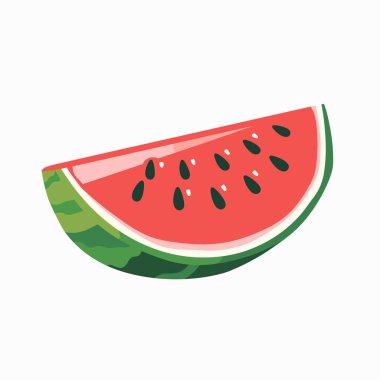 Zengin kırmızı et ve siyah çekirdekli canlı bir karpuz dilimi taze cazibesini sergiliyor. Yaz piknikleri ve sağlıklı atıştırmalıklar için idealdir. Bu meyve ferahlatıcı ve tatlı sunar..