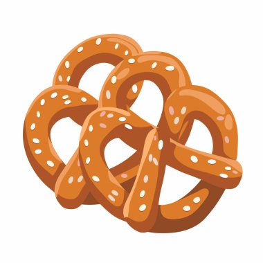 İki taze pişmiş yumuşak kraker yan yana oturur, altın renklerini vurgular ve tuz serperler. Yumuşak dokusu klasik bükülme şeklini tamamlıyor, lezzetli bir atıştırmalığı davet ediyor..