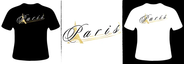 パリの t シャツのデザイン — ストックベクタ