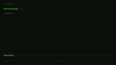 Gelecekçi Sistem Önyükleme Dizisi Canlandırma Yeşil Teknoloji Uçbirim UI Yükleme Ekranı.