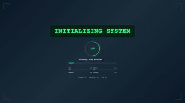 UI Animasyon Modern Teknoloji Geliştirme Çubuğu Dijital Arayüz Yükleyici.