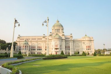 ananta samakhom taht koridorda thai royal dusit palace, bangkok, Tayland. 