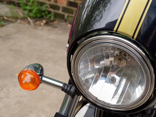 closeup Headlight  Motorbikes , vintage style .