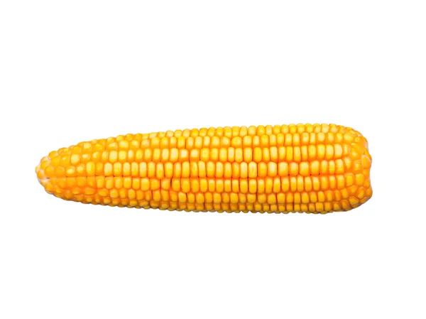 Жовта сушена кукурудза для тварин. ізольовані на білому фоні . — стокове фото