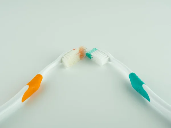 Old toothbrushes and  new toothbrush — Stock Photo, Image