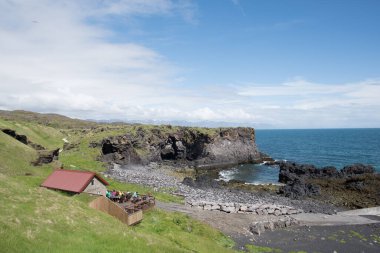 The coast of Hellnar in Snaefellsnes Peninsula in Iceland clipart
