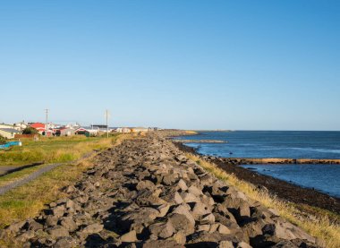 İzlanda 'nın güneyindeki Eyrarbakki kıyı şeridi.