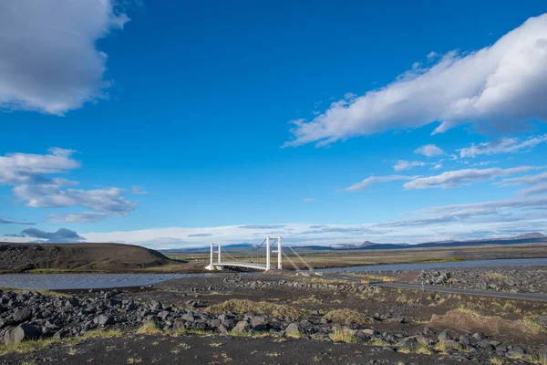 Brücke Über Den Fluss Jokulsa Fjollum Hochland Von Nordisland — Stockfoto