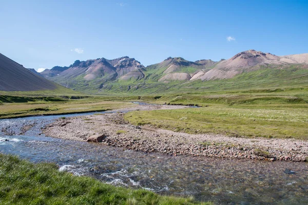 Řeka Storaa Zátoce Breidavik Východě Islandu — Stock fotografie