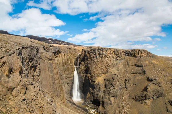 Водоспад Літланесфосс Східній Частині Ісландії Сонячний Літній День — стокове фото