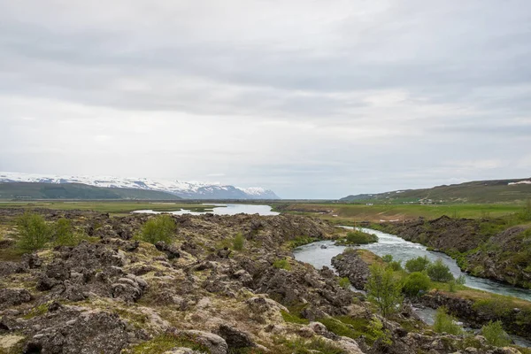 ラクサ川と北アイスランドの田舎の周辺 — ストック写真