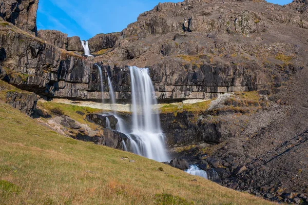 Cachoeira Migandisfoss Hornafjordur Sul Islândia — Fotografia de Stock