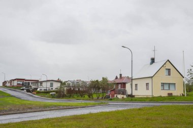 Batı İzlanda 'da Budardalur şehrinin yerleşim bölgesi.