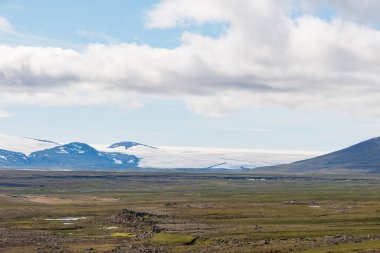 Eyjabakkar and Eyjabakkajokull, part of Vatnajokull national park in east Iceland