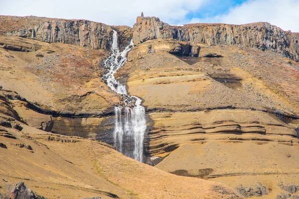 Водоспад Східній Ісландії Сонячний Літній День — стокове фото