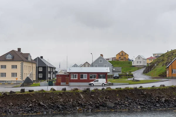 Edifícios Cidade Stykkisholmur Península Snaefellsnes Oeste Islândia — Fotografia de Stock