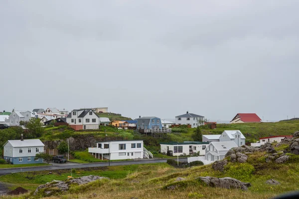 Gebouwen Stad Stykkisholmur Het Schiereiland Snaefellsnes Het Westen Van Ijsland — Stockfoto