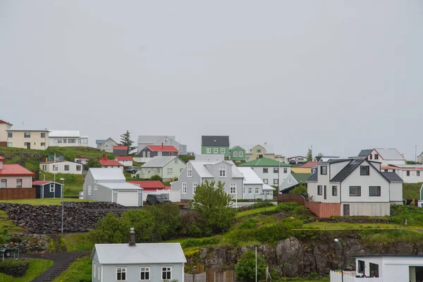 Κτίρια Στην Πόλη Stykkisholmur Στη Χερσόνησο Snaefellsnes Στη Δυτική Ισλανδία — Φωτογραφία Αρχείου