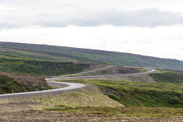 Δρόμος Μέχρι Ένα Λόφο Στη Χερσόνησο Tjornes Στη Βόρεια Ισλανδία — Φωτογραφία Αρχείου