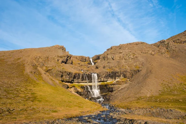 Cachoeira Bergarfoss Hornafjordur Sul Islândia — Fotografia de Stock