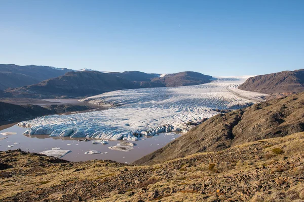 Hoffellsjokull Buzulu Lagün Güney Zlanda Daki Vatnajokull Ulusal Parkı Nın — Stok fotoğraf