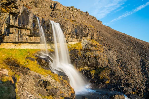 Cascata Migandisfoss Hornafjordur Nel Sud Dell Islanda — Foto Stock