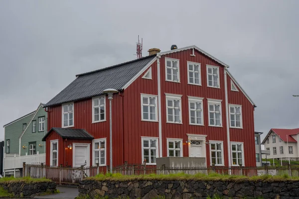 Stykkisholmur Island Juni 2020 Hotel Egilsen Einem Restaurierten Altbau — Stockfoto