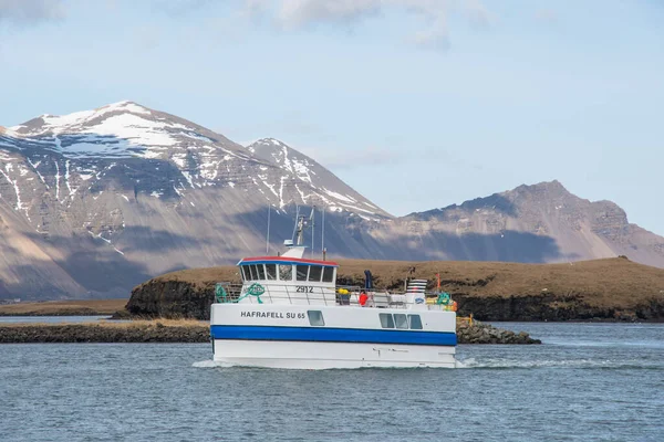 Hofn Hornafirdi Iceland April 2020 Longlining Fishing Vessel Hafrafell Entering — Stock Photo, Image