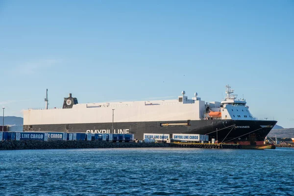 Thorlakshofn Ijsland September 2020 Smyril Lijnveerboot Mykines Haven — Stockfoto