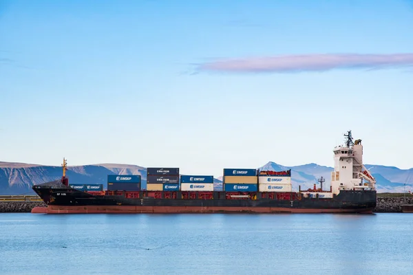 Reykjavik Ijsland September 2020 Containerschip Ava Pier — Stockfoto