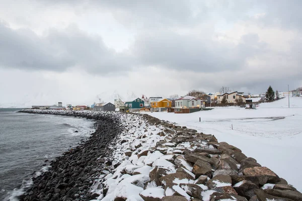 Pueblo Isla Hrisey Norte Islandia — Foto de Stock