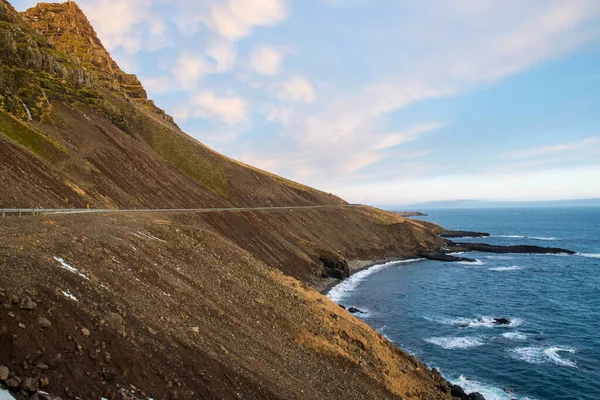 Road Kambaskridur Land Slides East Iceland — Stock Photo, Image