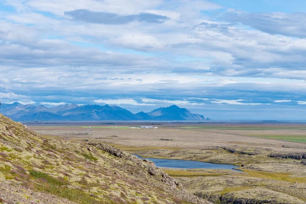 Piękny Krajobraz Otaczający Szlak Turystyczny Wokół Hjallanes Południowej Islandii — Zdjęcie stockowe