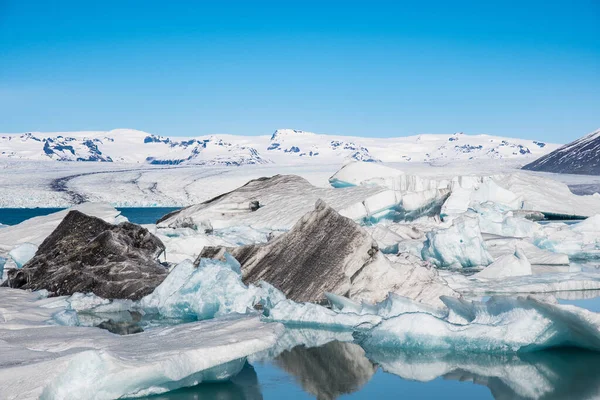 Jokulsarlon Gletscherlagune Südisland Einem Sonnigen Frühlingstag — Stockfoto