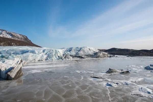 Vista Sobre Glaciar Svinafellsjokull Parque Nacional Vatnajokull Sur Islandia — Foto de Stock