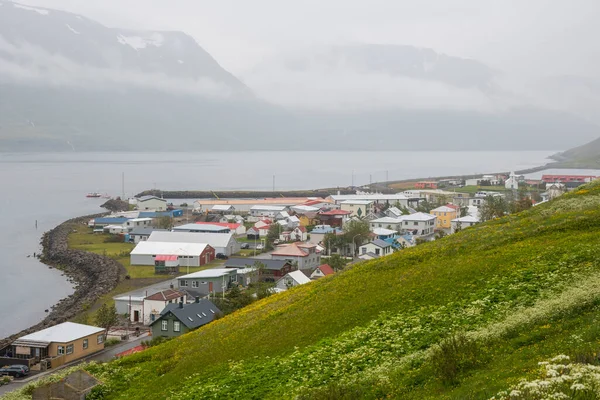 Ville Sudureyri Sugandafjordur Dans Les Fjords Occidentaux Islande — Photo