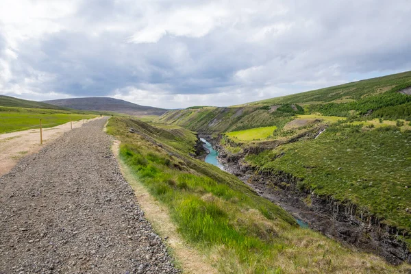 Den Magnifika Studlagil Kanjon Bildas Jokulsa Floden Jokuldalur Valley Island — Stockfoto