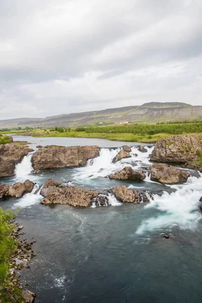 Cachoeira Glanni Rio Nordura Borgarfjordur Oeste Islândia — Fotografia de Stock