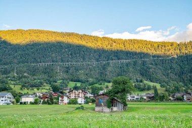 Town of Ried-Brig in Switzerland on a summer day