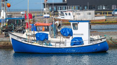 Hanstholm Danimarka - 5 Haziran. 2024: Limanda tekne