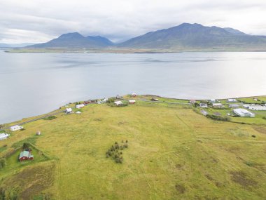 Kuzey İzlanda 'daki Hrisey Adası manzarası