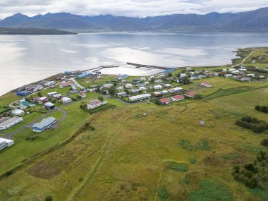 Kuzey İzlanda 'daki Hrisey Adası manzarası