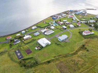 Kuzey İzlanda 'daki Hrisey Adası manzarası