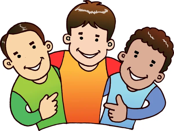 Ilustración de 3 niños — Vector de stock