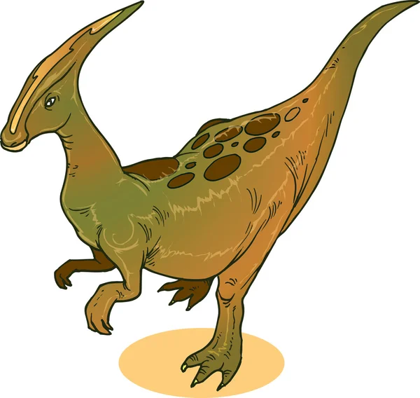 Illustration av en Parasaurolophus dinasour — Stock vektor