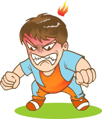 Kızgın çocuk illüstrasyon