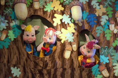 The tale The Three Little Pigs clipart